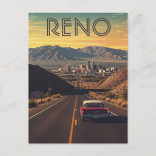 Reise nach Reno Nevada Postkarte