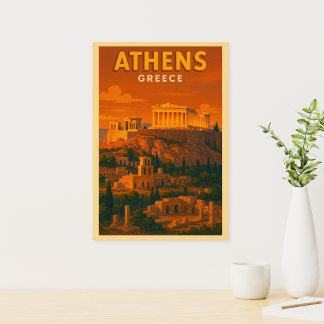 Reise nach Retro Athen Griechenland Fotodruck