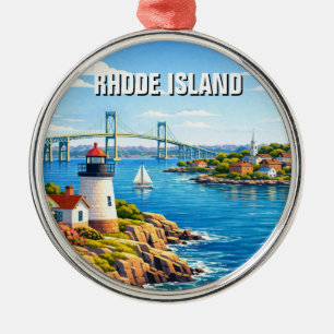 Reise nach Rhode Island Ornament Aus Metall