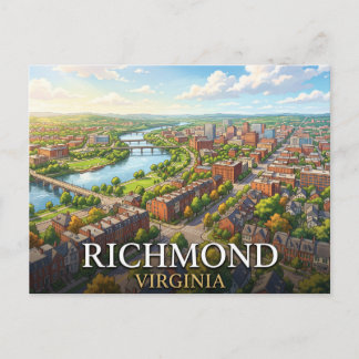 Reise nach Richmond Virginia | Historische Stadtan Postkarte