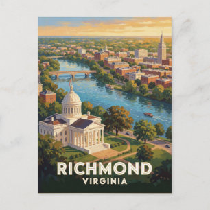 Reise nach Richmond Virginia James River Postkarte