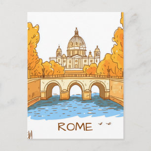 Reise nach Rom Italien Postkarte