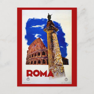 Reise nach Rom Italien Vintage Roma Postkarte