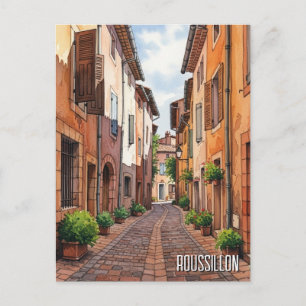 Reise nach Roussillon Frankreich Postkarte
