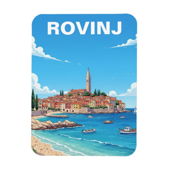 Reise nach Rovinj Kroatien Magnet (Vertikal)