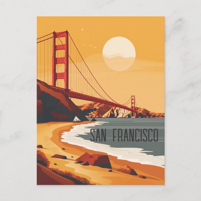 Reise nach San Francisco Postkarte (Vorderseite)