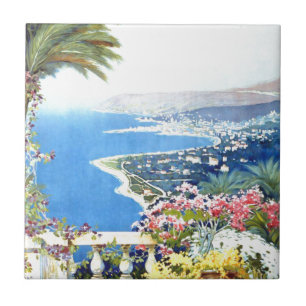 Reise nach San Remo Italien Europa im Vintage-Stil Fliese