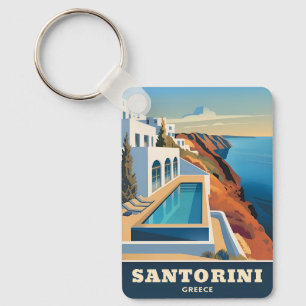 Reise nach Santorin Griechenland Küstenlandschaft Schlüsselanhänger