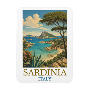 Reise nach Sardinien Italien Mittelmeerinsel im Vi Magnet