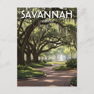Reise nach Savannah Georgia Postkarte