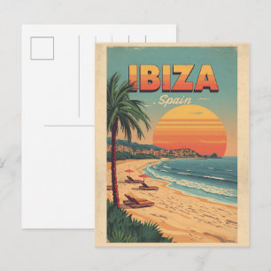 Reise nach Spanien IBIZA Balearen Geschenke im Vin Postkarte