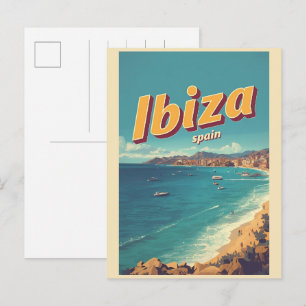 Reise nach Spanien IBIZA Balearen Geschenke im Vin Postkarte
