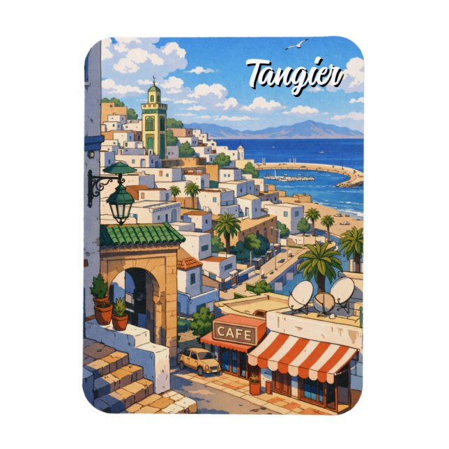 Reise nach Tanger Marokko Magnet (Vertikal)