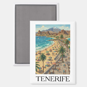 Reise nach Teneriffa Kanarische Inseln Spanien Vin Magnet