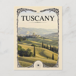 Reise nach Toskana Italien Villa Weinberg Postkarte