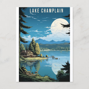 Reise nach Vermont Lake Champlain Vintage Postkarte