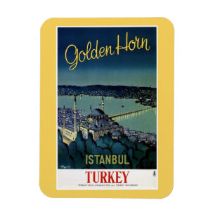 Reise nach Vintage Golden Horn Istanbul Türkei Magnet