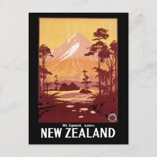 Reise nach Vintage Mount Egmont Neuseeland Postkarte