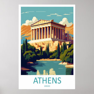Reise-Nationalparkplakat SkiVintage Athen Poster