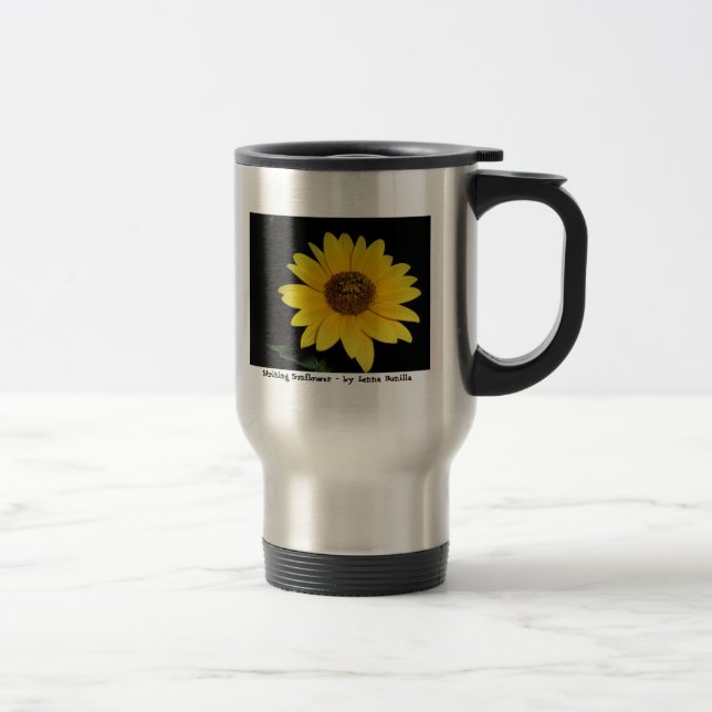 Reise/Pendler-Tasse - auffallende Sonnenblume Reisebecher (Rechts)