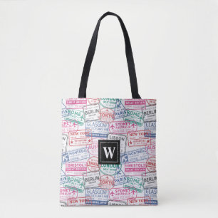 Reise-Personalausweis-Stempel-Muster individuell Tasche