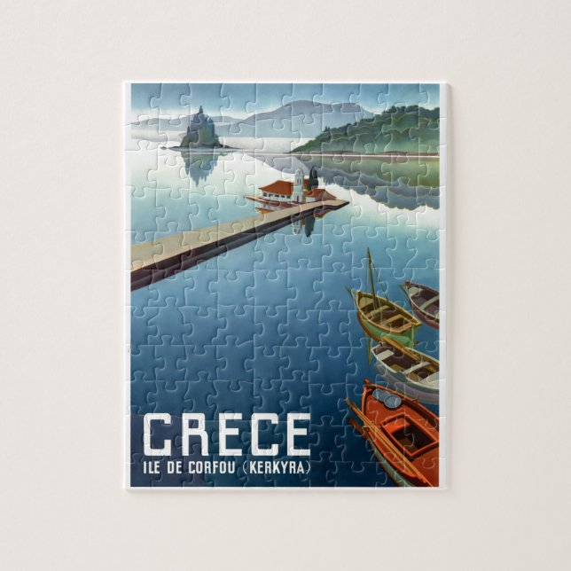 Reise-Plakat 1949 Korfus Griechenland (Vertikal)