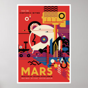 Reise-Plakat-Besuchs-Mars-Raum der NASAs Poster