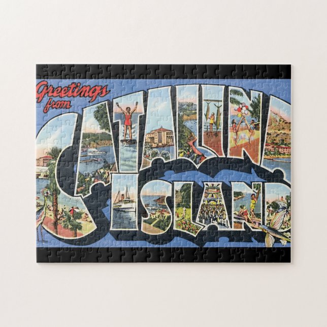 Reise-Plakat-Grafik Catalina Island_Vintage (Horizontal)