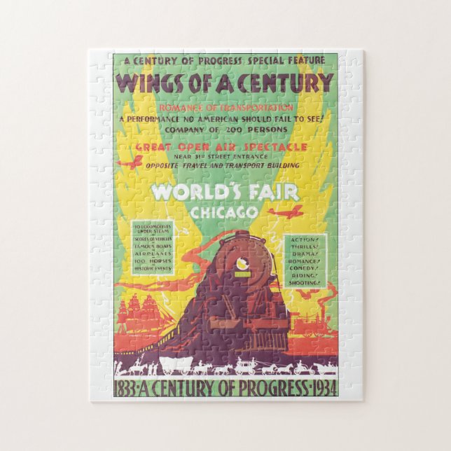 Reise-Plakat-Grafik Weltmesse-Chicagos Vintage (Vertikal)