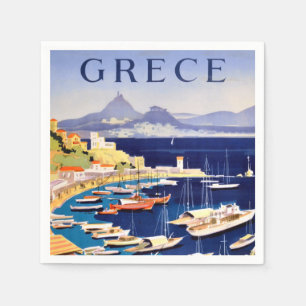 Reise-Postkarte aus dem alten Athen Griechenland Serviette