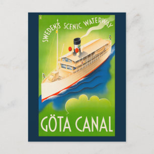 Reise-Postkarte des alten schwedischen Schiffes Postkarte