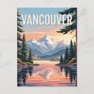 Reise-Postkarte im Vintage-Stil | Vancouver Kanada Postkarte