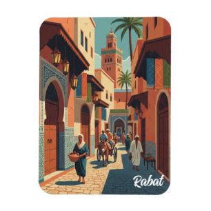 Reise-Postkarte Rabat Marokko Magnet