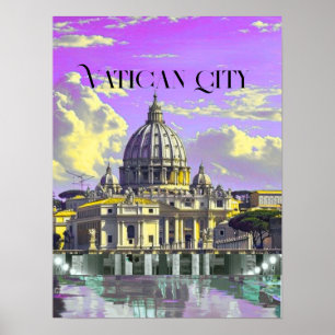 Reise-Postkarte Vatikanstadt, Postkarte Vatikansta Poster