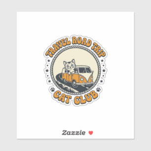 Reise Roadtrip Katze Haustierliebhaber Shirt Kunst Aufkleber