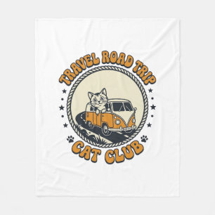 Reise Roadtrip Katze Haustierliebhaber-Shirt Kunst Fleecedecke