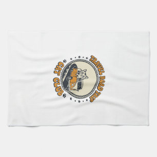 Reise Roadtrip Katze Haustierliebhaber Shirt Kunst Geschirrtuch