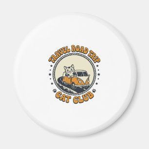 Reise Roadtrip Katze Haustierliebhaber Shirt Kunst Magnet