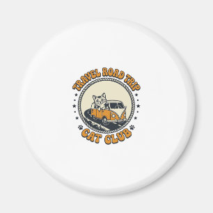Reise Roadtrip Katze Haustierliebhaber Shirt Kunst Magnet