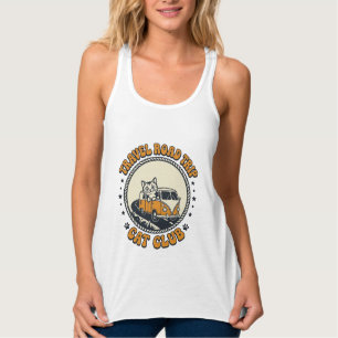 Reise Roadtrip Katze Haustierliebhaber-Shirt Kunst Tank Top