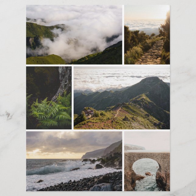 Reise-Scrapbook-Papier mit melancholischer Stimmun (Vorderseite)