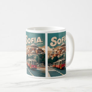 Reise Sofia, Bulgarien Vintage-Geschenke Stadt Str Kaffeetasse