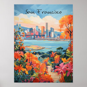 Reise Stadt San Francisco Malerei Ästhetik Poster