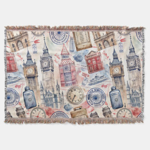 Reise-Stempel-Muster im Vintage-Stil (5) Decke
