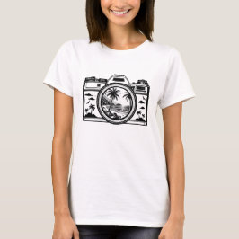 Reise Strand Fotografie Kamera   T-Shirt