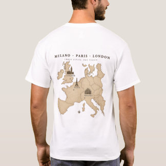 Reise-T-Shirt mit alten Geldscheinen europäischer T-Shirt