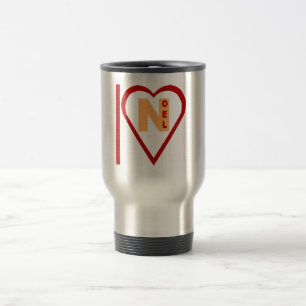 Reise-Tasse aus Edelstahl I LOVE NOEL  Reisebecher