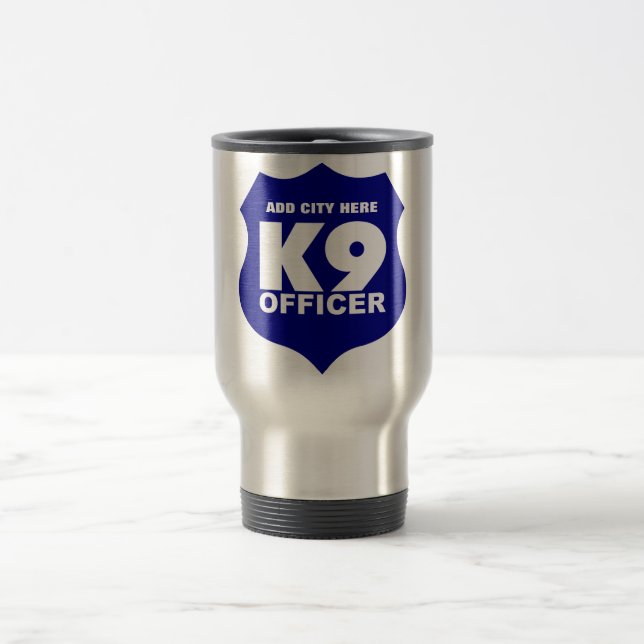 Reise-Tasse des Offizier-K9 im Blau, ADDIEREN Reisebecher (Mittel)