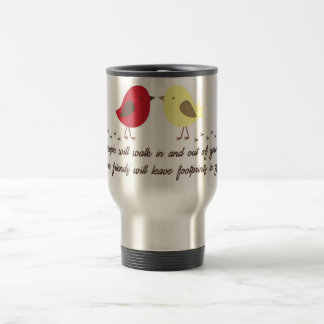 Reise-Tasse mit Freundschaftszitat Reisebecher
