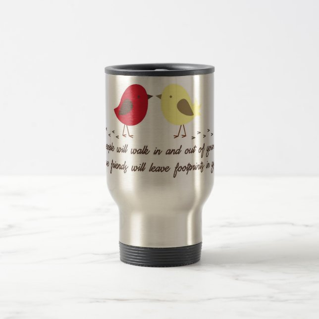 Reise-Tasse mit Freundschaftszitat Reisebecher (Mittel)